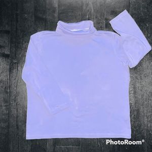 Women's L.L. Bean 3/4 Sleeve Turtleneck Shirt Size Large Light Purple/Lavender.